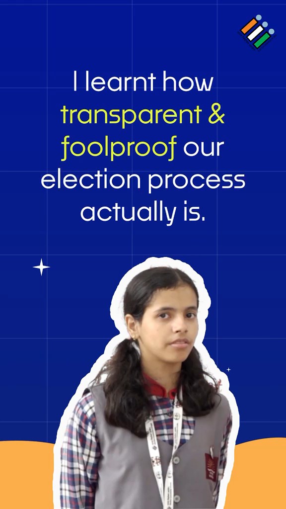 Hear what students have to say about ELC 2.0! 🎓 From understanding the electoral process to becoming more informed and aware citizens, students share their experiences and key takeaways from ELC 2.0. ✨ #ELC #ElectoralLiteracy #YouthSpeaks #LearnDemocracyLeadDemocracy #ECI