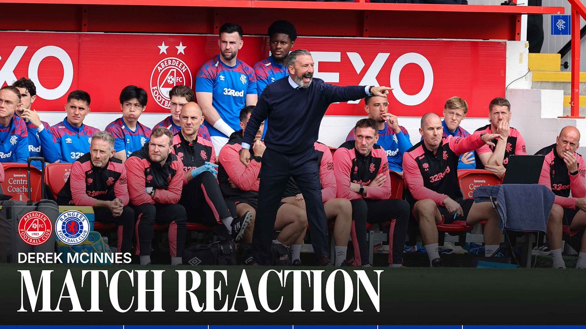 💭 "I am proud of the players, the contrast in how we feel from Thursday is night and day." 🎙️ Derek McInnes reflected on this afternoon’s victory over Aberdeen with RangersTV.