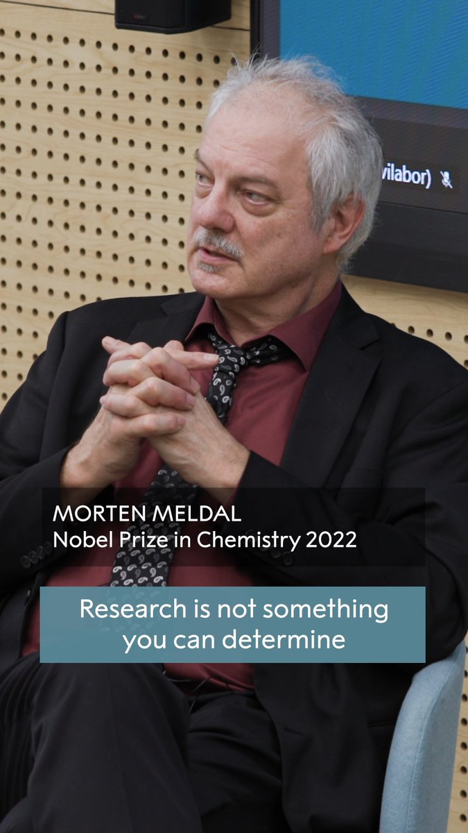 "Novelty comes from observation of odd phenomenon that doesn't fit into the concept we have in our heads as scientists." Morten Meldal on research and how to come up with new disruptive discoveries. Meldal was awarded the 2022 chemistry prize “for the development of click chemistry and bioorthogonal chemistry.”