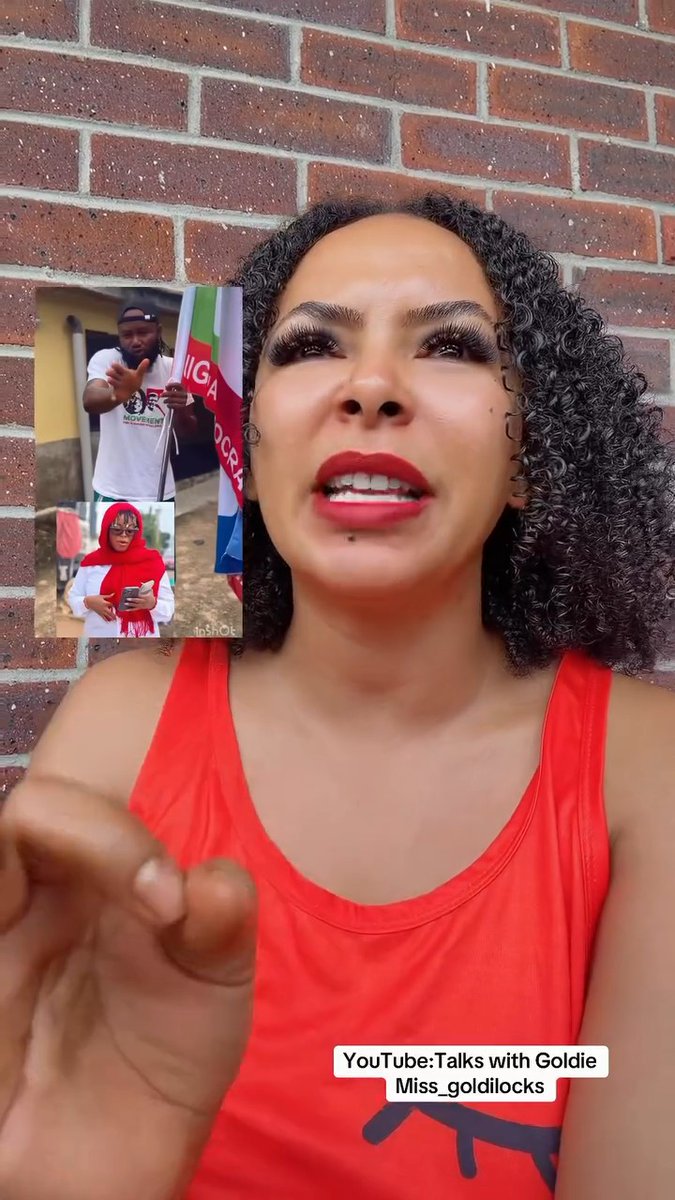 “For whatever reason Flagboy has an issue with Mama Pee and decided to burn the NDC flag, it will forever baffle me. Some people in the comments are saying that because of Mama Pee, they won’t vote for Peter Obi. Peter Obi has not convinced us, and he’s not fighting hard enough. You people will suffer so hard. On your page, you’re complaining that you don’t like the way Mama Pee is promoting Peter Obi. Why not block her, get your own camera, and start promoting him the way you wish?” — Miss Goldilocks