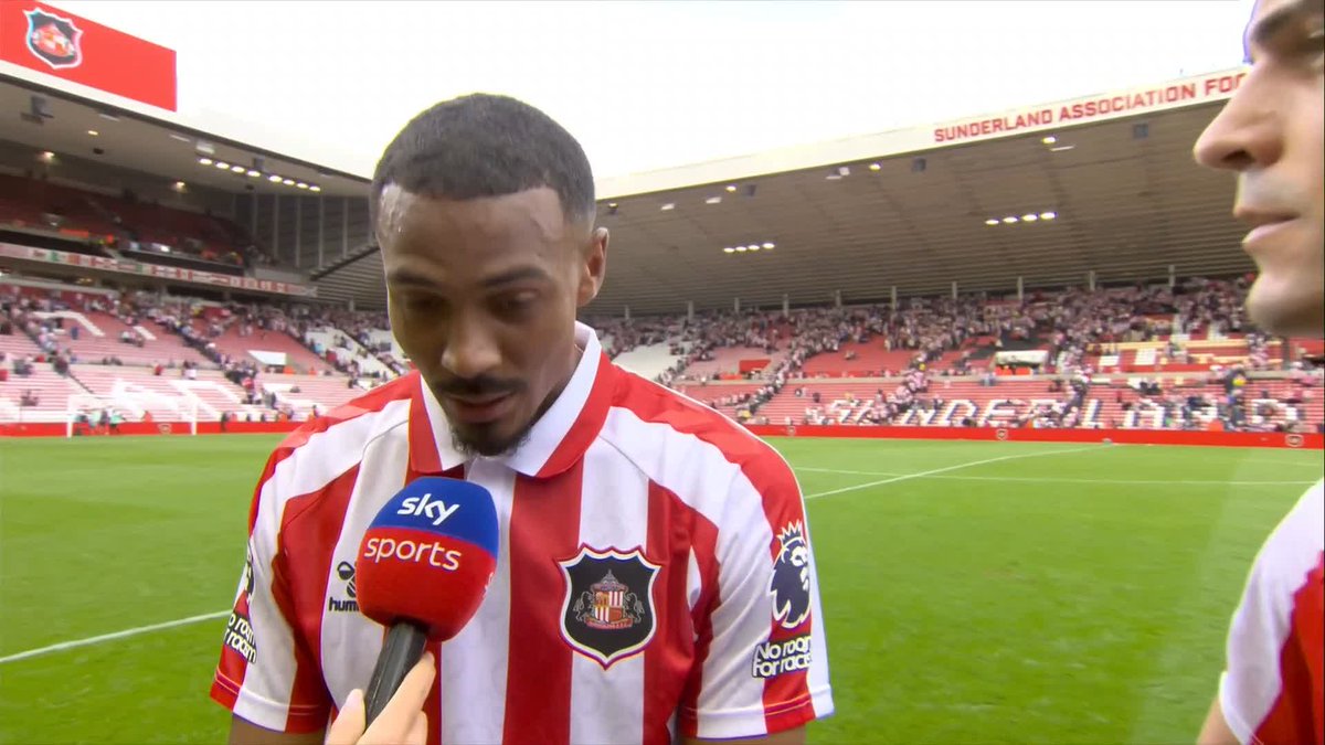 "The first time it hit the post, second time it hit the net!" Wilson Isidor says he's very happy after his goal got Sunderland the win over Fulham 😁