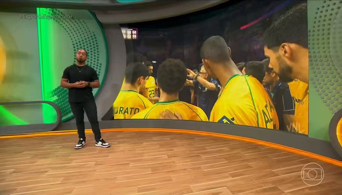 Matéria sobre o atual momento do vôlei masculino no Esporte Espetacular 🎥 Reprodução/TV Globo