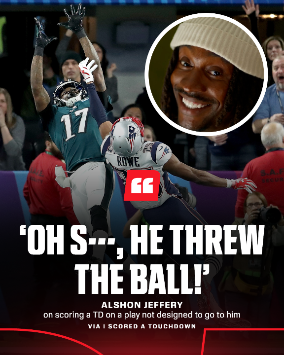 A moment that wasn't supposed to go his way is now a memory that gets Alshon Jeffery choked 🥺 🍿 Super Bowl LXI is on ESPN and ABC on Feb. 14, 2027.
