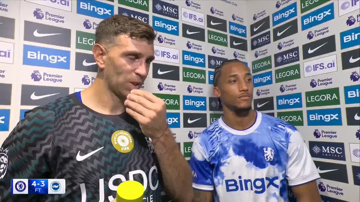 🗣️ "I think everyone knows his quality" 🗣️ "I came here to help" João Pedro and Emi Martinez speaking after Chelsea's 4-3 win over Brighton!