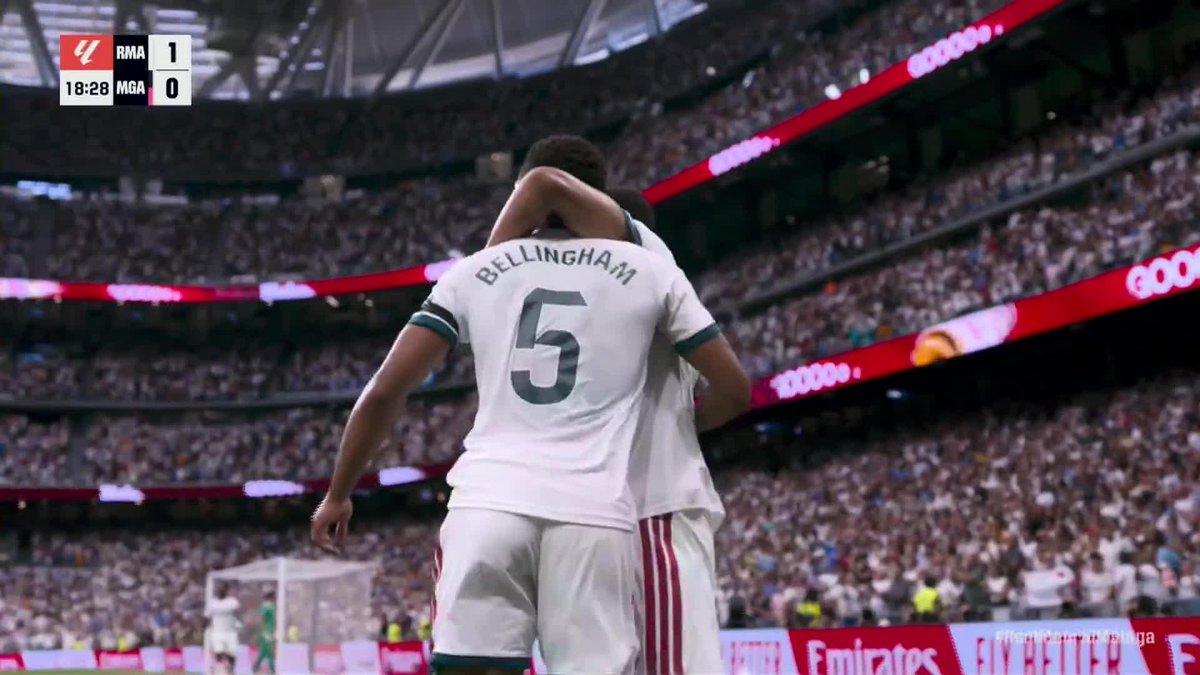 Jude Bellingham marcó un golazo para abrir el marcador en el Bernabéu 🤩⚽️.