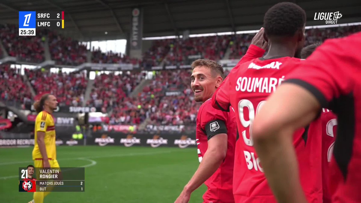 ⚽️ LA BELLE FRAPPE DE VALENTIN RONGIER 🇫🇷 FACE AU MANS !!! ❤️🖤 2-1 pour le Stade Rennais au Roazhon Park. 🎥 L1+