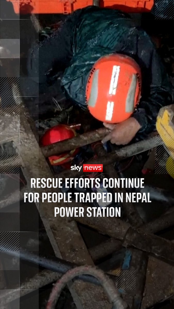 Crews are working to clear rubble from Trishuli Hydropower Station in Nepal, where 100 people are thought to be trapped following deadly flash floods. The prime minister's office says efforts are "intensifying" to rescue those feared trapped inside the tunnel, however, there has been "no response" yet from inside the tunnel. 🔗