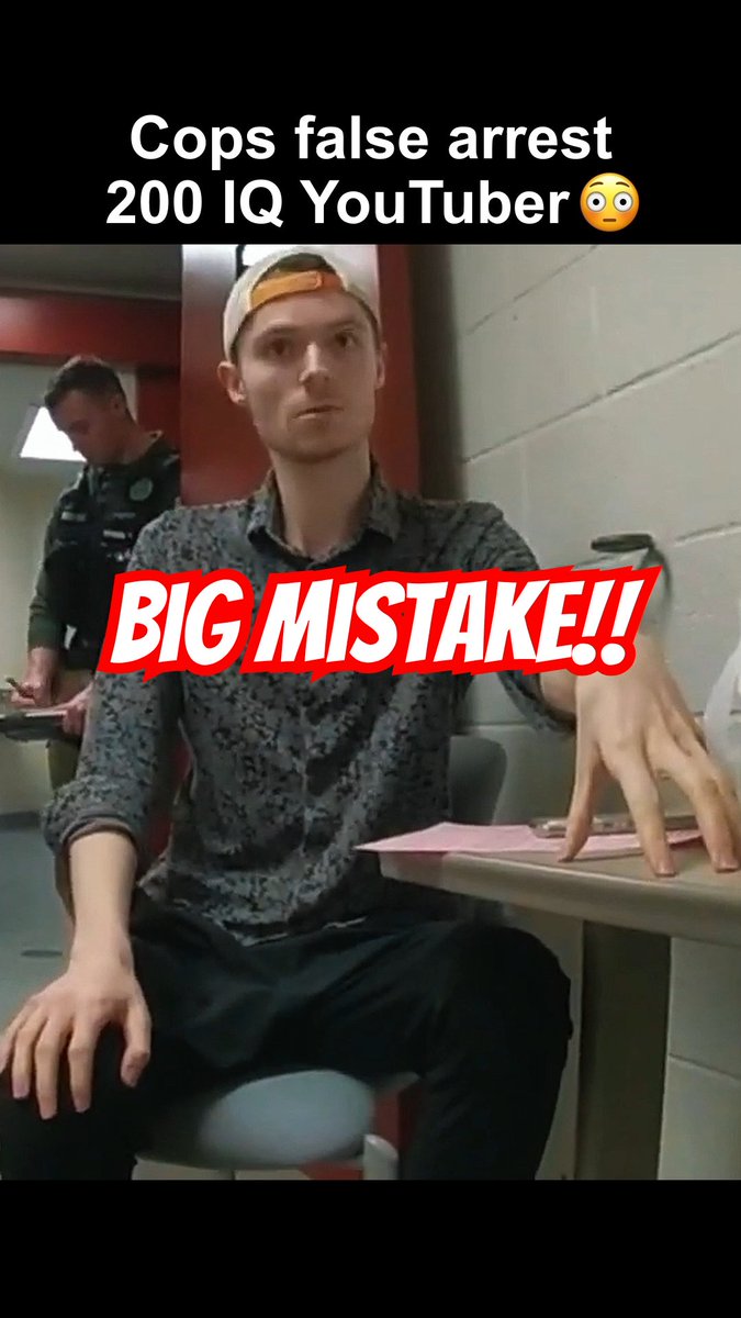200 IQ YouTuber Plays 4D Chess During Interrogation 🤯 #cops #police #bodycam #policeofficer #policebodycam