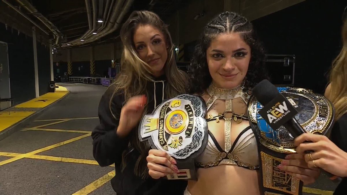 Persephone is officially aligned with the returning Britt Baker #AEWAllIn