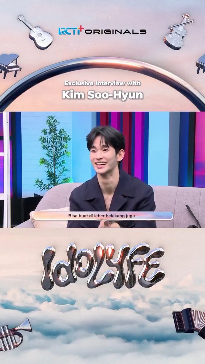 [TEASER] #KimSoohyun will make a special appearance on IDOLYFE for an exclusive interview on RCTI+ Superapp. 📅 Tuesday, September 1, 2026 ⏰ 4:00 PM WIB ⸻ “Hello Indonesia, I am Kim Soohyun. It’s look even better on screen. I think it makes me feel like, “I’m glad I became an actor.” Maybe we could ask the fans to recommend characters they would like to see me play. Suddenly cleaning the set? I really want to visit Bali at least once. But are you curious about what’s in my bag? I would really recommend this. Like this, around the back of my neck too. This earphone was a gift from a fan last winter. This might look a bit strange though…”