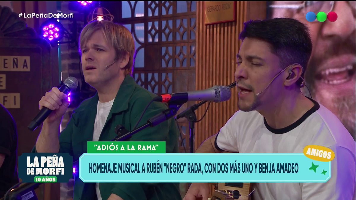 'Adiós a La Rama' por Dos más Uno y Benja Amadeo👏 🧉 #LaPeñaDeMorfi junto a Diego Leuco y @zampinicarinaok