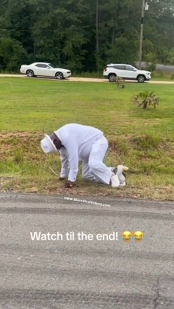 My uncle almost blew out his back this morning 😩