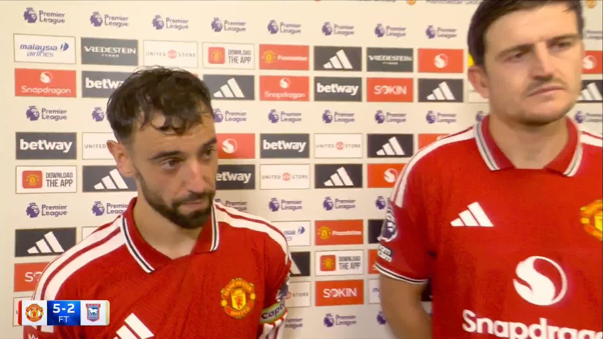 "We deserved that little bit of luck" Harry Maguire discusses Manchester United's controversial second goal where he appeared to handle the ball 🗣️