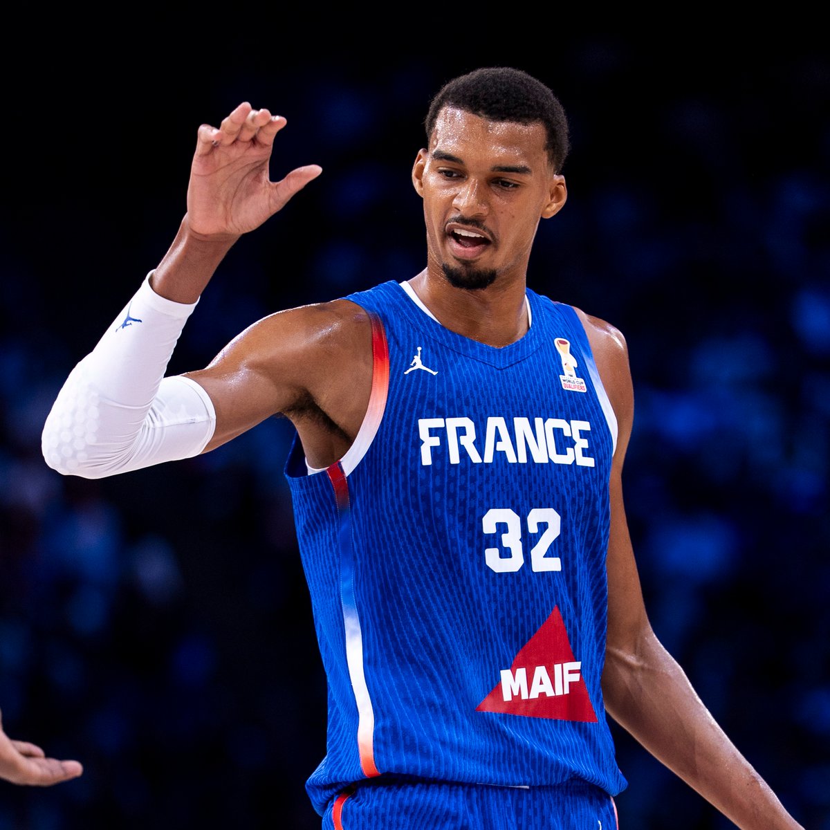 Wemby versus Sweden today in the Second Round of the FIBA World Cup Qualifiers: 👽 18 PTS 👽 8 REB 👽 3 BLK 👽 6-7 FGM 👽 France W (Via FIBA Basketball World Cup 🏆)