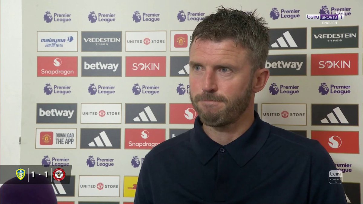 🗣️"To go down like we did today and show that stubbornness a little bit, belief, confidence and spirit as much as anything, to have that mentality. That's the biggest thing for me today." Michael Carrick gives his thoughts to Andy Kerr after the match. #MUFC