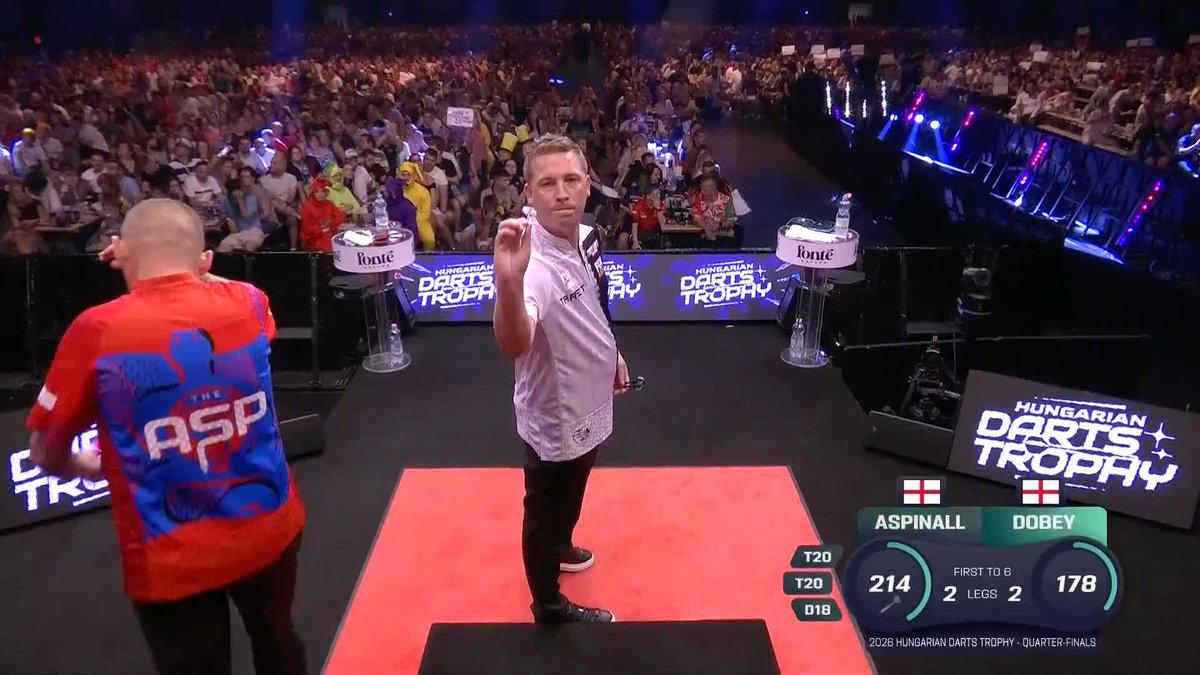 A huge 156 checkout from Nathan Aspinall to take the lead - and listen to that roar! 🔊 📺 #ET11