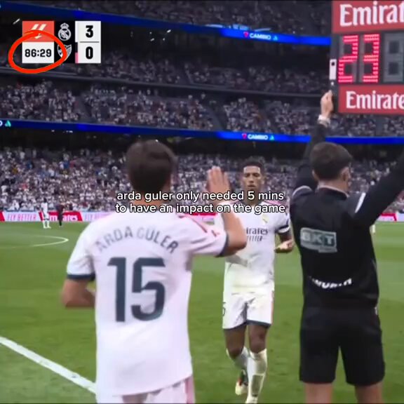 It didn’t take Arda Güler 5 minutes to introduce himself today against Malaga. A beautiful assist from Vinícius Jr. Jude Bellingham and Mbappé was so happy for him because they know he is the future.