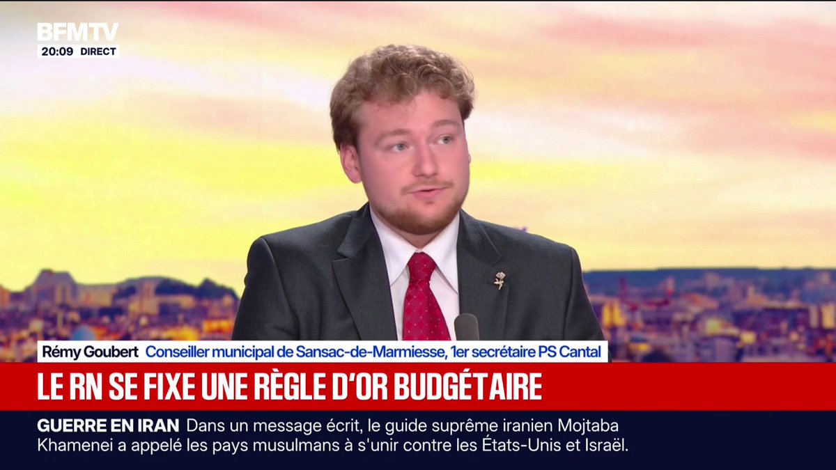 "En termes de casse du siècle, j'invite les marchés financiers à se méfier de Marine Le Pen", déclare Rémy Goubert, premier secrétaire PS du Cantal