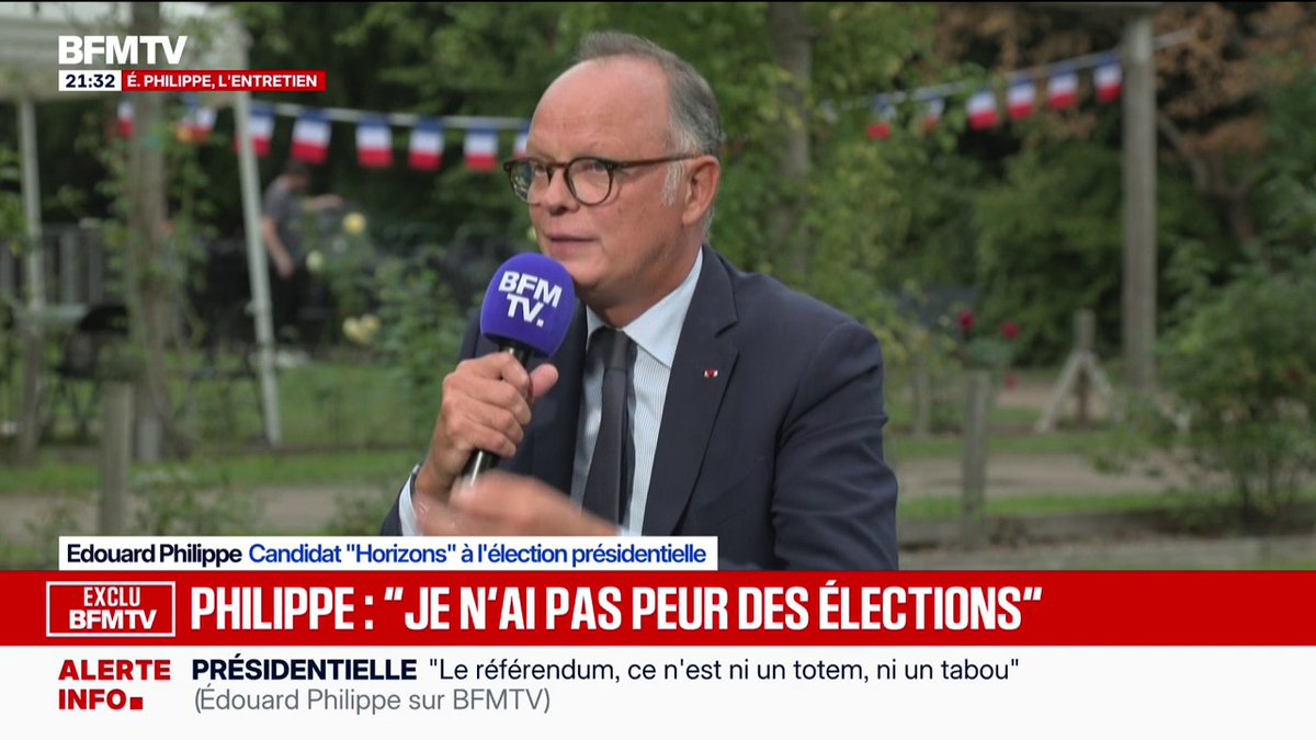 "Je veux faire de l'école une grande ambition nationale", déclare Édouard Philippe, candidat "Horizons" à l'élection présidentielle