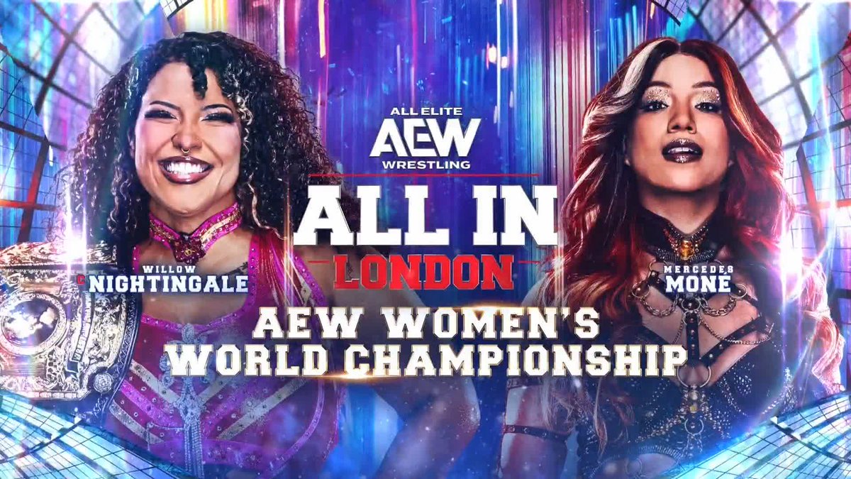 IT ALL COMES DOWN TO THIS! After weeks of words and backstage chaos, Willow Nightingale defends the #AEW Women’s World Title against Big D Moné RIGHT NOW! Watch #AEWAllIn London LIVE on HBO Max PPV