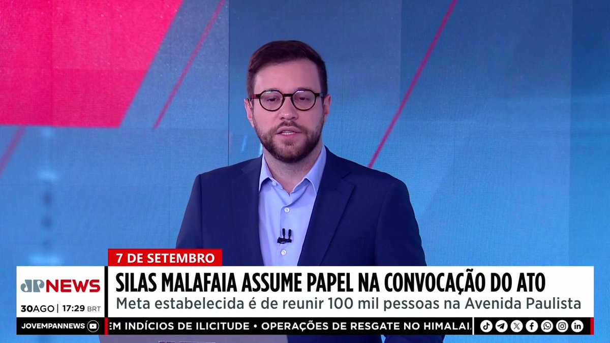 Silas Malafaia assume liderança na convocação do ato de 7 de setembro 📺 Confira na JP News 👉 #FastNews