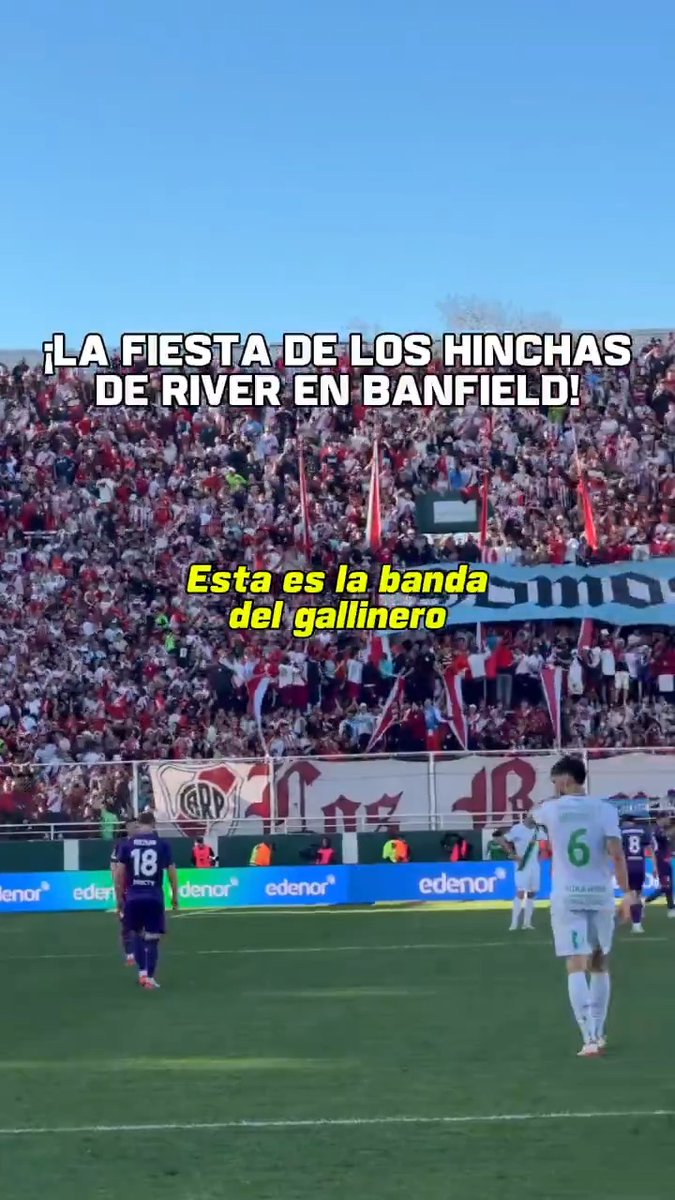 "ESTA ES LA BANDA DEL GALLINERO...", la fiesta de los hinchas de River en la victoria contra Banfield en el Sur.