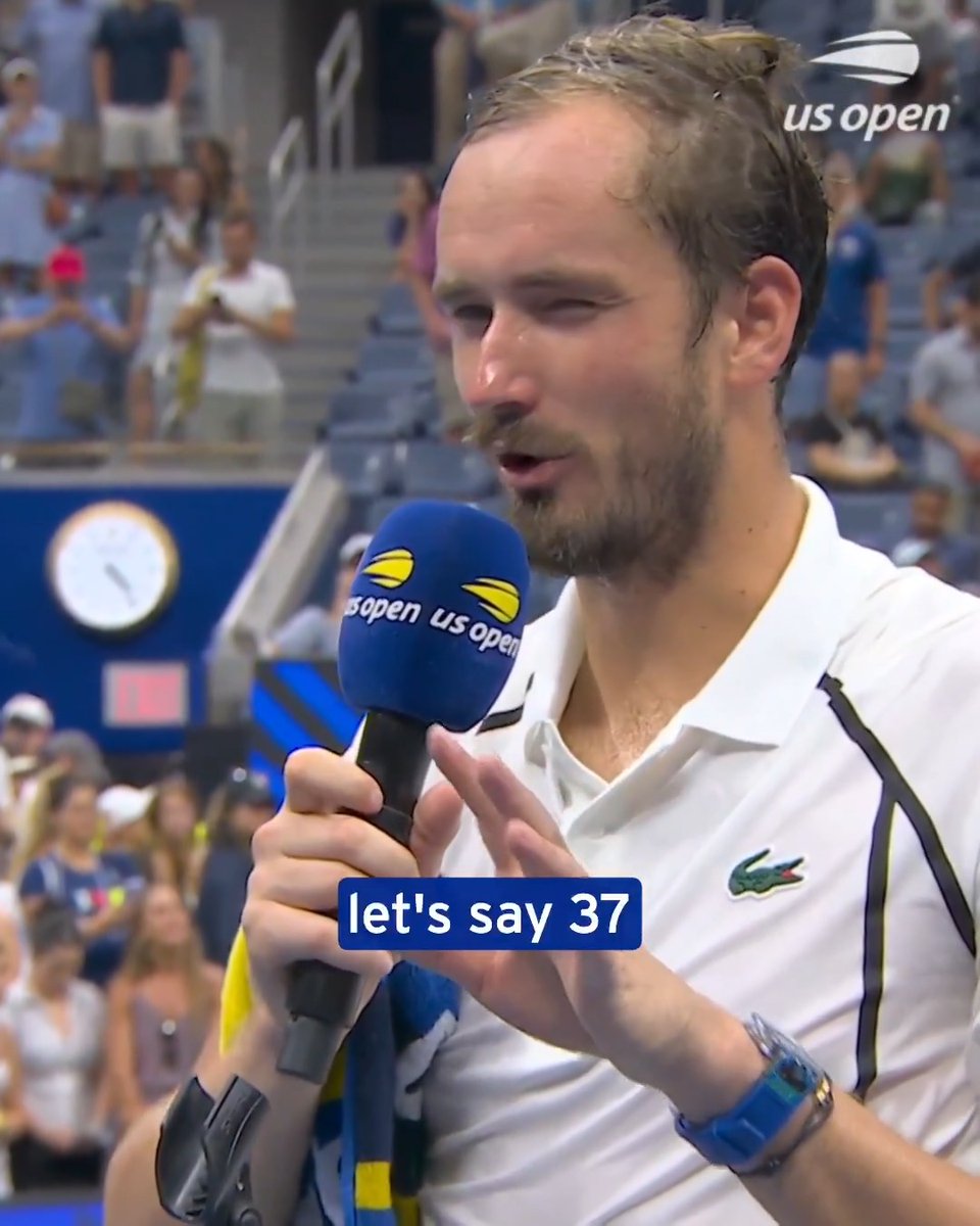 PSA: Daniil Medvedev is happy to play tennis professionally until he’s *37 and a half* years old. Yes, he arrived at that number very carefully.