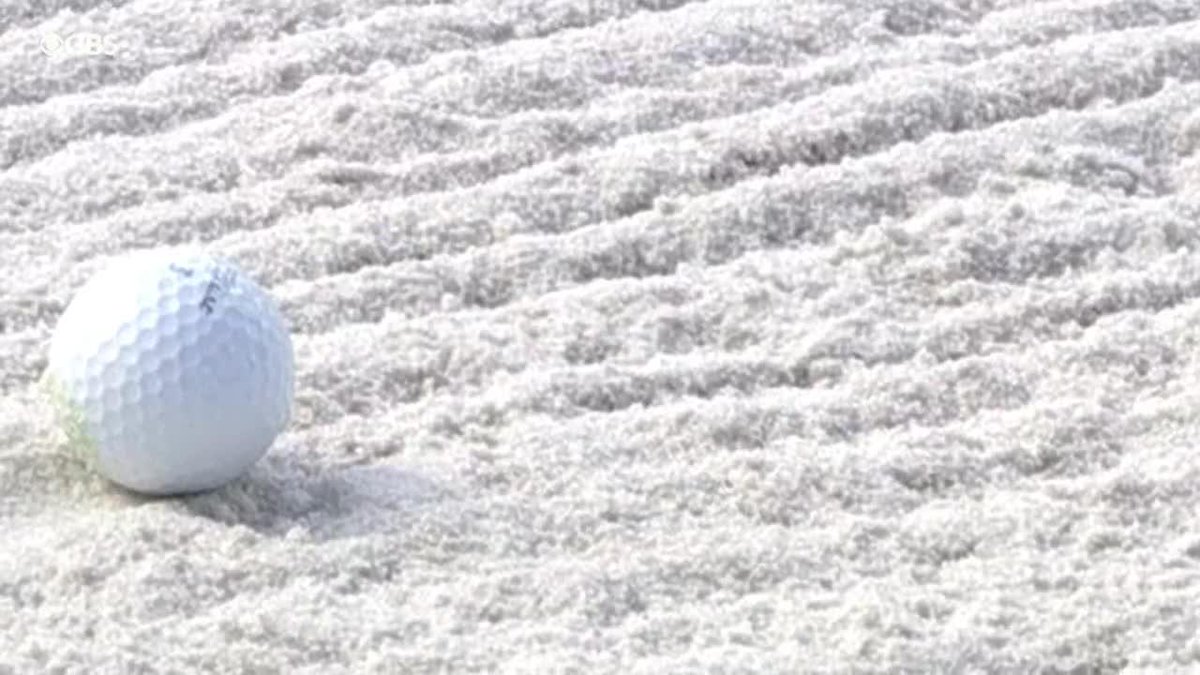 "It does not appear to us that he has touched the sand." Mark Dusbabek provides some insight on Viktor Hovland's bunker shot at the 13th.