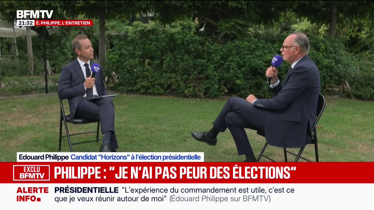"Oui, j'ai été Premier ministre, je ne considère pas avoir tout bien fait", déclare Édouard Philippe, candidat "Horizons" à l'élection présidentielle
