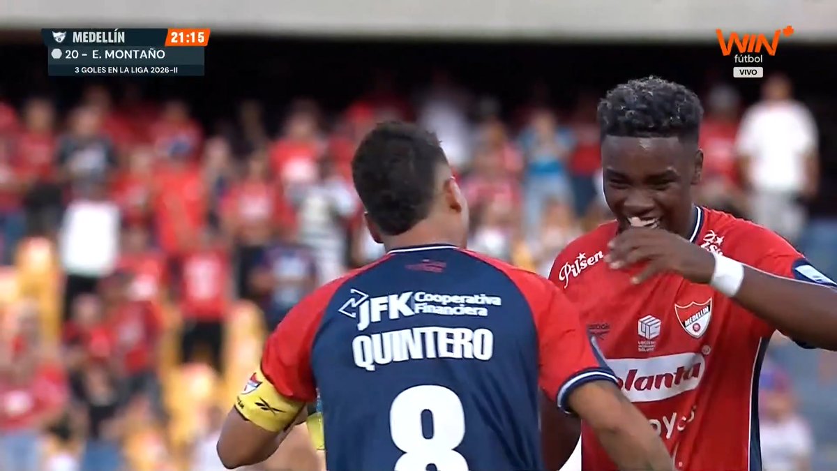 🔵🔴⚽¡Golazo ‘Poderoso’! Espectacular asistencia de Juan Fernando Quintero y mejor definición de John Montano para marca el 2-0 de Medellín sobre Llaneros. 📺Disfruta de #LALIGAxWIN en nuestra señal de Win, Win+Fútbol y