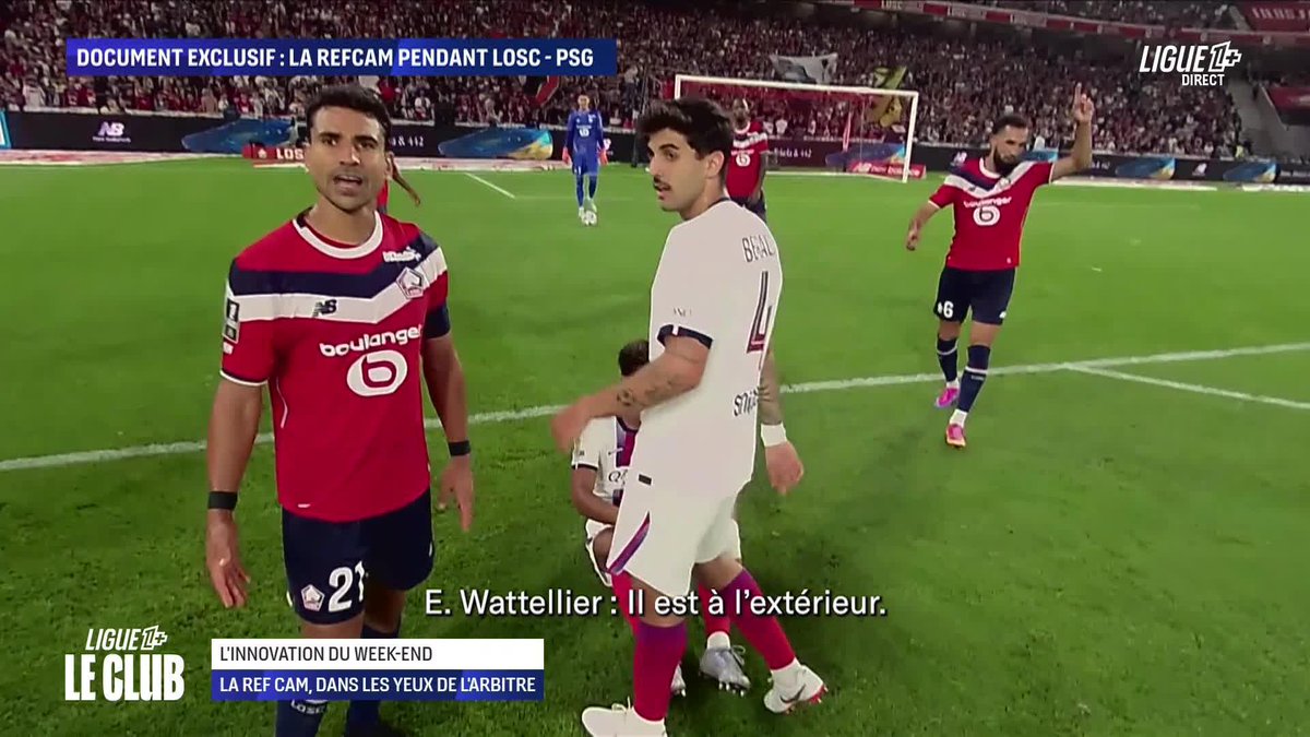 Les meilleurs moments de la Ref Cam entre le LOSC et le Paris Saint-Germain 📹 Un document exclusif signé Ligue 1+ 🤩