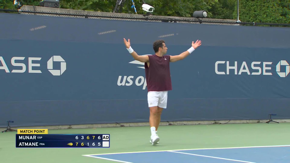 Are you not entertained?! Jaume Munar rallies from two sets to love down and survives in five against Atmane!