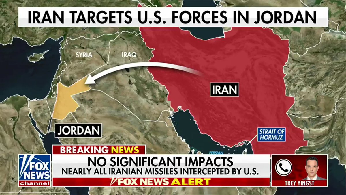 "U.S. forces in Jordan are under missile attack." FOX News' Trey Yingst reports Iran is attacking U.S. bases in Jordan in response to American strikes on Iranian missile launchers on Larak Island. "There are efforts underway to shoot down this incoming fire," Yingst reports, as U.S. forces work to intercept the missiles. The Big Weekend Show