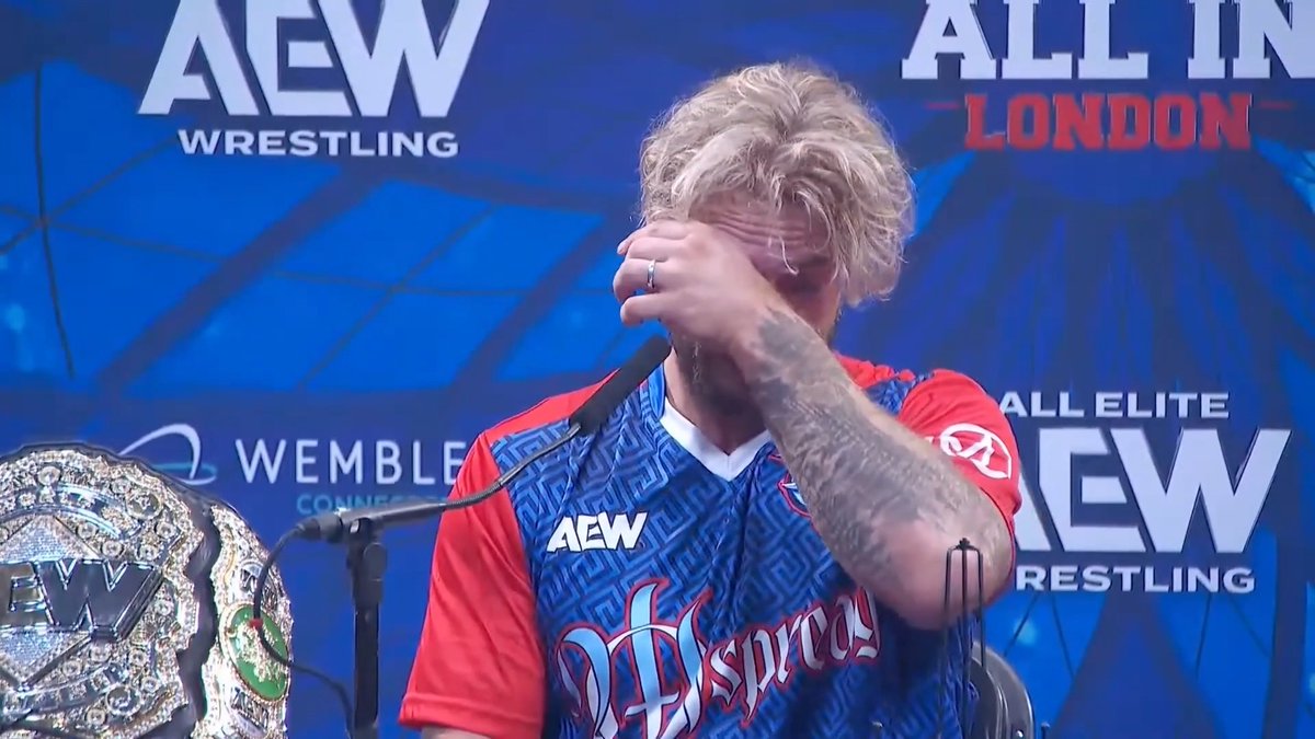 "I think he would be very happy." An emotional Will Ospreay • ウィル・オスプレイ reflects on what a a 16-year-old version of himself would think about becoming the first Englishman to win a World Title on British soil as the NEW AEW World Champion.