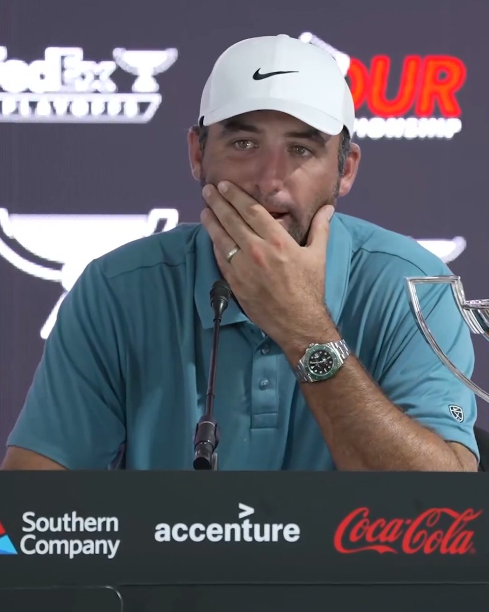 Scottie Scheffler's post-championship plans? "Season's over now. I'm going to have a beer. A well-earned beer." 😂