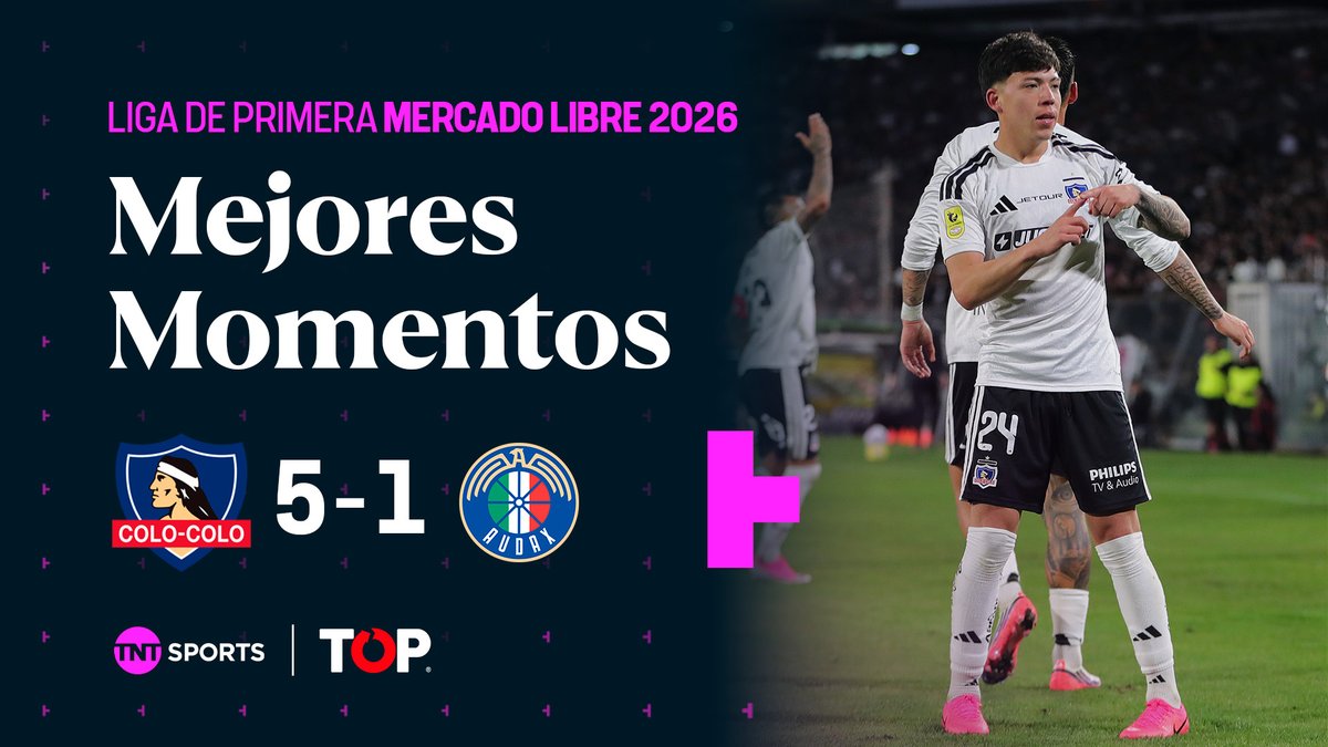 🤟🏆⚽ ¡Fiesta absoluta en La Ruca! Revisa a continuación, los goles y los mejores momentos de la abultada victoria de #ColoColo frente a Audax Italiano, en este #MatchdayDomingo. Siéntete cómodo, siéntete TOP #topunderwear #TOP #Comodidad. ¡Disfruta la #LigaDePrimeraMercadoLibre 2026! Suscríbete a #TNTSportsenHBOMax 📲