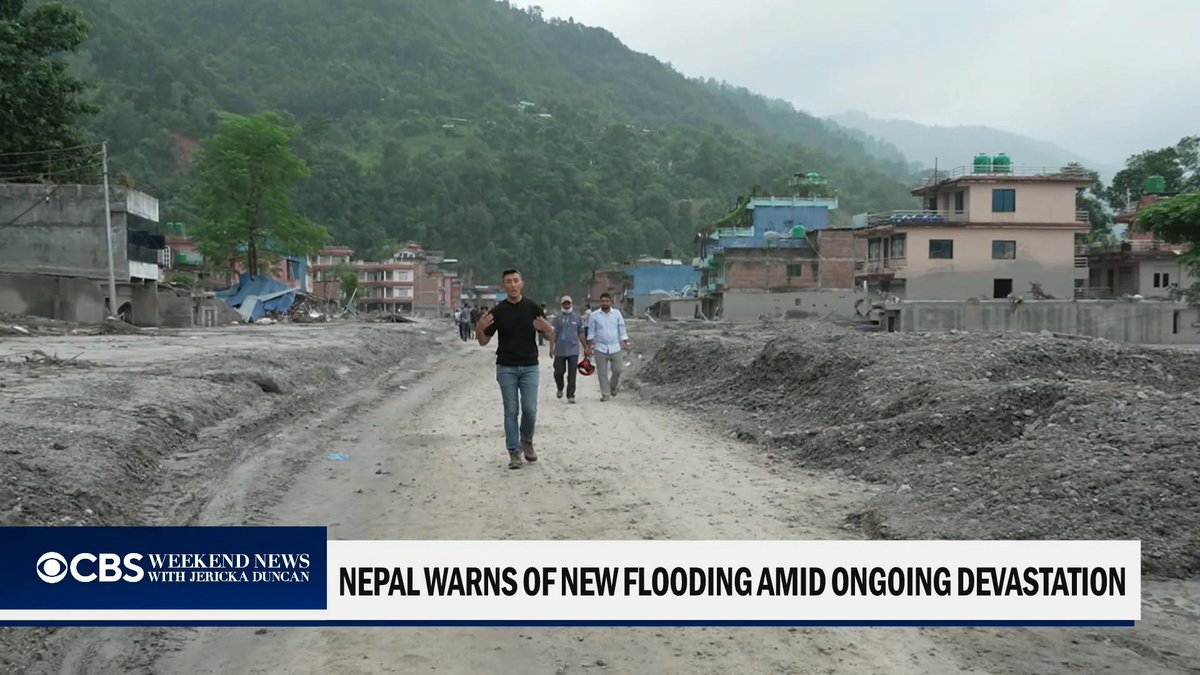 The river in Nepal that surged like a tsunami from the high Himalayas surged again on Sunday, this time from torrential rains this wet season. Thousands of people are still missing after the devastating floods last week. CBS News’ Ramy Inocencio reports.