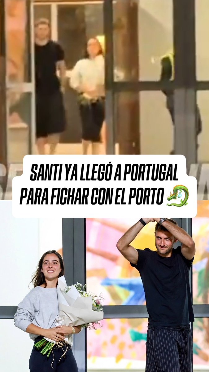 ¡SANTI YA ESTÁ EN PORTUGAL! 🇵🇹🔥 🐉 Santi Gimenez ya está en suelo lusitano, listo para firmar su contrato como nuevo jugador del Porto. 📹 sebsousapinto / Armada1893