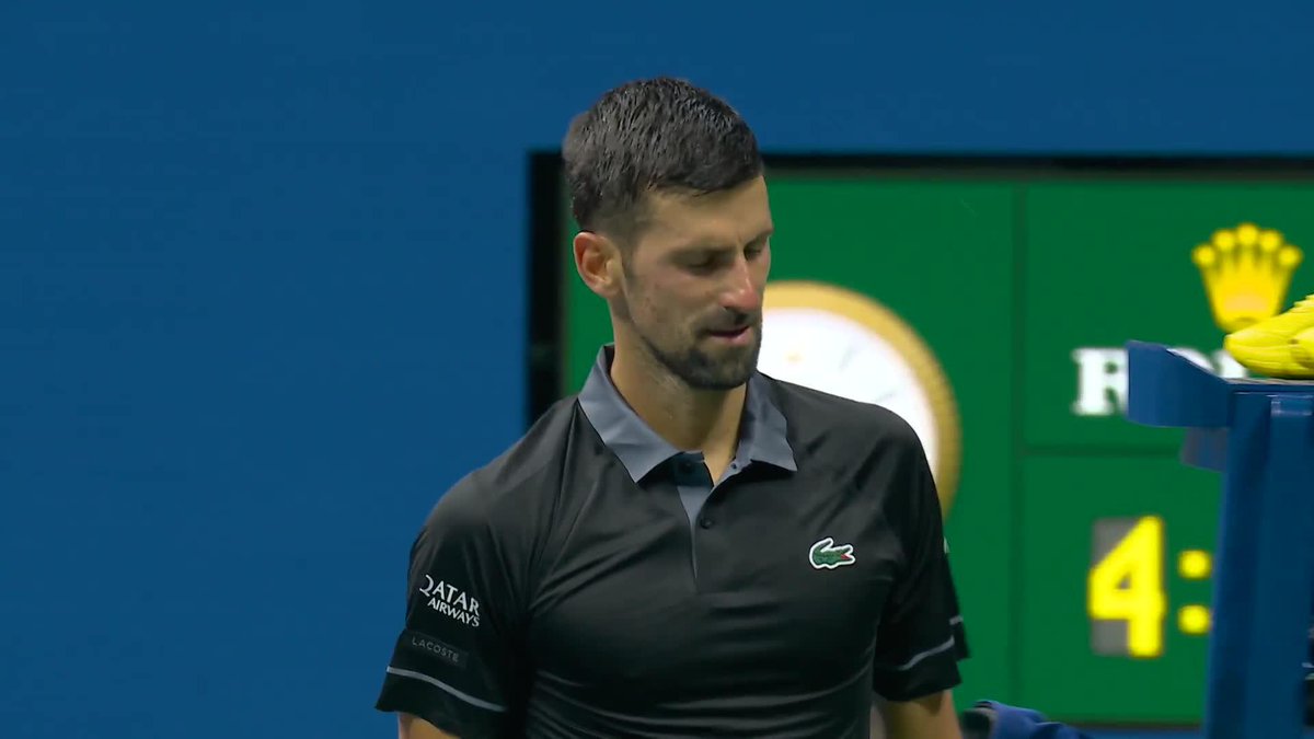 Mariano Navone isn't ready to go home. Off to a fifth set vs Novak Djokovic 🍿