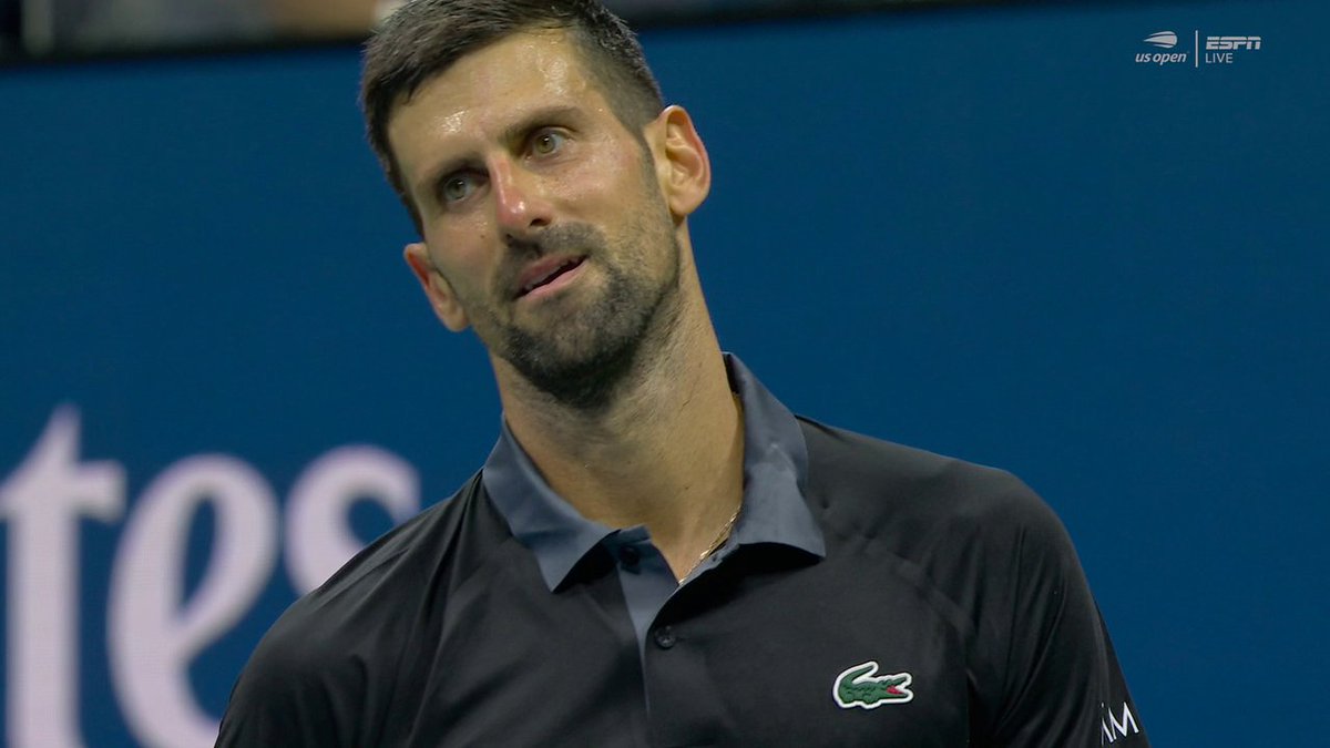 DJOKOVIC ON UPSET WATCH AT THE #USOPEN Mariano Navone has Novak on the ropes in the fifth set on ESPN and the ESPN App 👀
