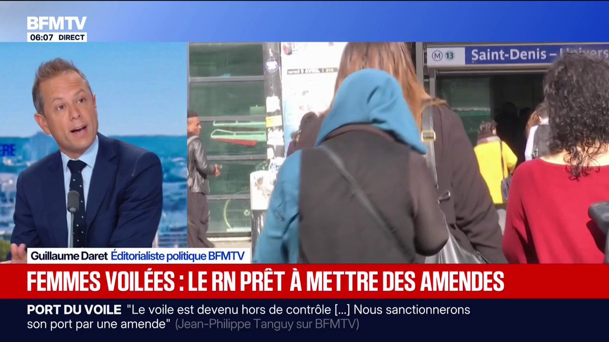 Le RN veut sanctionner le port du voile par une amende