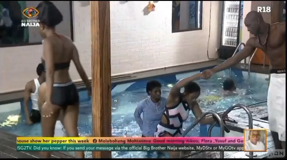 Araga and Sheba 🤭 He no even send Sagamu 🤣🤣🤣 🎥: Big Brother Naija #BBNaija