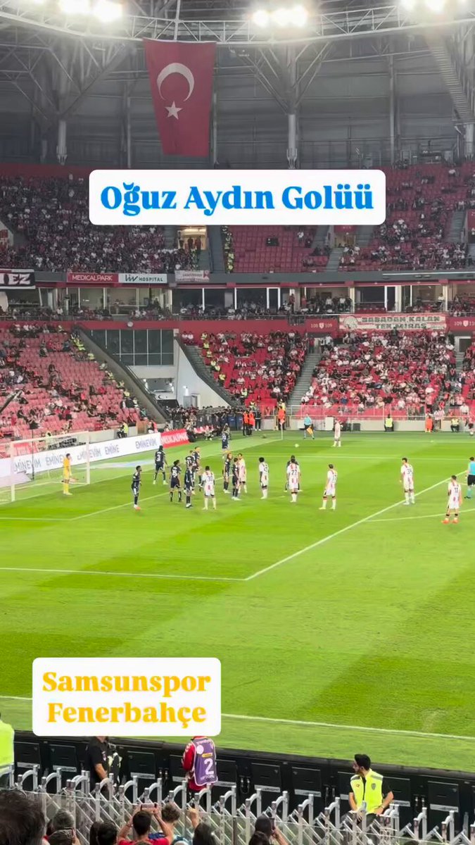 Oğuz Aydın’ın golünün karşı tribünden görüntüsü. 👀 Mason Greenwood’un deparı