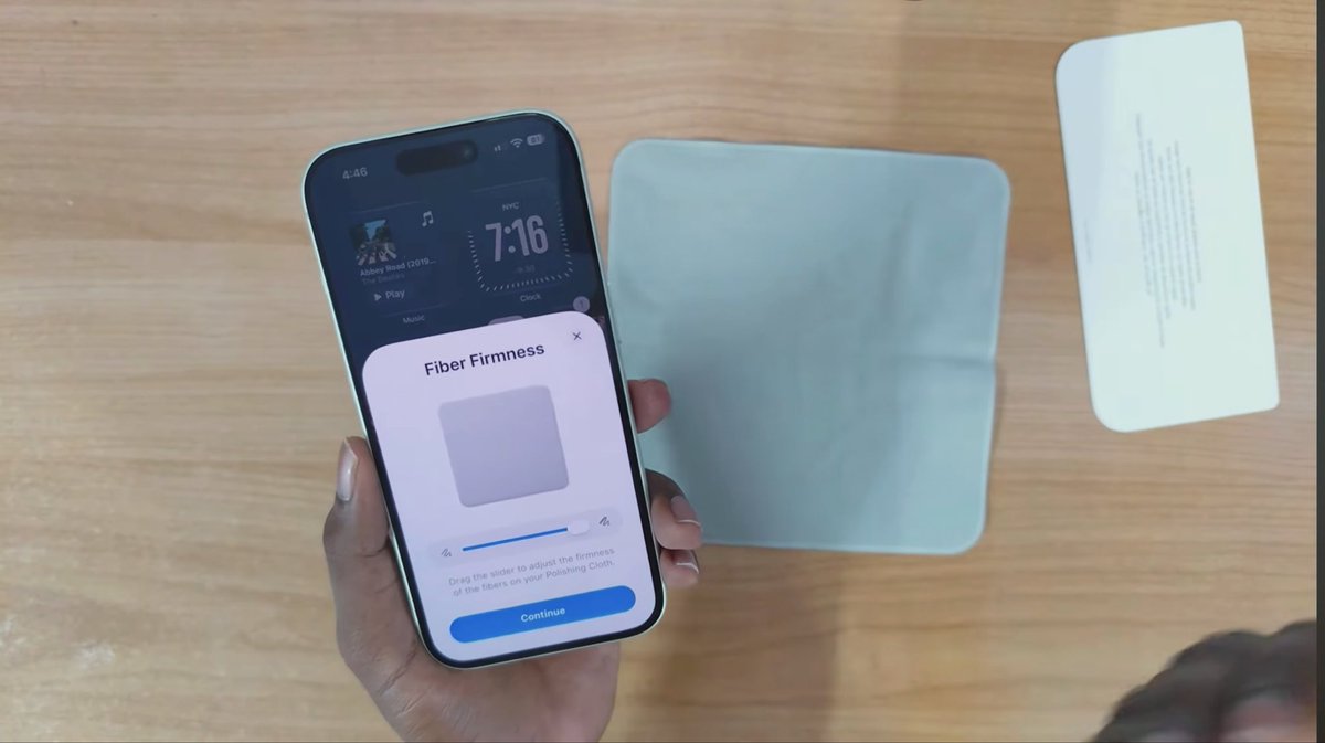 Set up Apple. 2 Gen Polishing Cloth with iphone