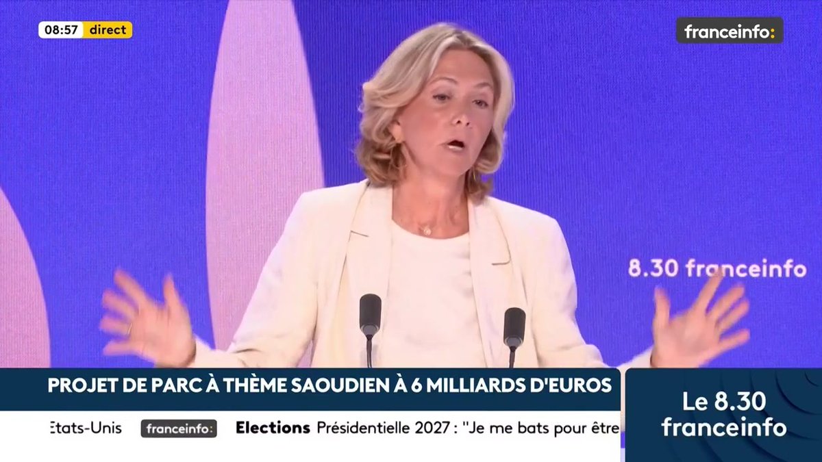 🔴 Méga projet de parc d’attraction saoudien en Ile-de-France ➡️ "Ça fait 35 ans qu’on cherche désespérément à attirer un investisseur pour sauver cette friche de centaines d’hectares, dans laquelle il n’y a plus rien", explique Valérie Pécresse