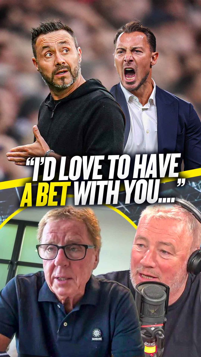 ⬆️ Harry: "I'd love to make a bet with Ally... Spurs finish above Newcastle!" 🤝 Ally: "We'll have some of that! You're on!" Harry Redknapp is still very confident #THFC will finish in the top 5 and ahead of #NUFC this season! 👀