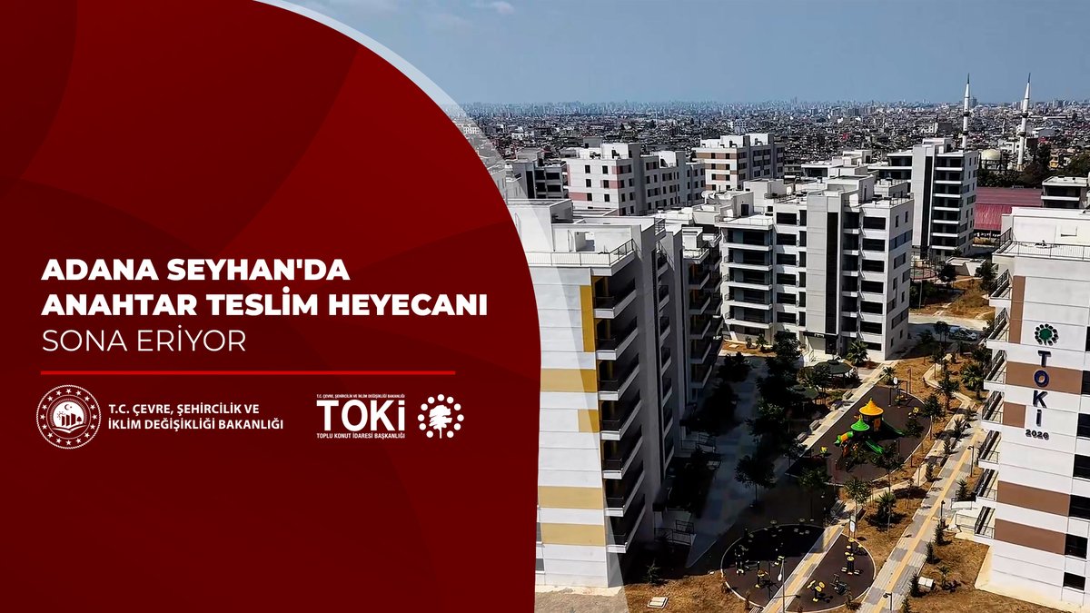 🏘️ Adana Seyhan Barbaros ve Bey Mahallesi'nde kentsel dönüşüm projesi kapsamında 6️⃣8️⃣2️⃣ konut inşa ettik. 🗓️ 0️⃣3️⃣ - 3️⃣1️⃣ Ağustos 2️⃣0️⃣2️⃣6️⃣ tarihleri arasında hak sahiplerine teslim ediliyor. 🍀 Dinlenme, spor, oyun ve yeşil alanları barındıran bu projeyle vatandaşlarımız yeni bir yaşam alanına kavuştu. 👨👩👧👦 Hak sahibi vatandaşlarımıza yeni yuvalarında huzurlu, sağlıklı ve mutlu bir yaşam dileriz. 📌 Teslim programı için👇