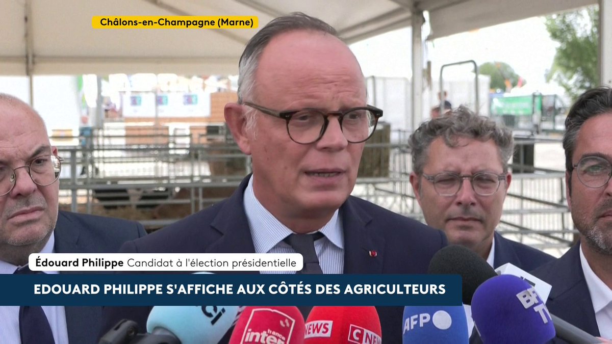 🔴 🗣 Édouard Philippe en déplacement à la foire agricole de Châlons-en-Champagne : "Il y a des mesures d'urgence à prendre pour accompagner les exploitations agricoles, pour faire en sorte qu'elles puissent résister à cette période de crise." #canal16