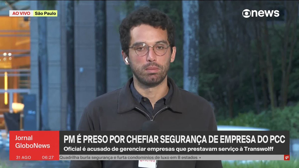 Tenente-coronel da Polícia Militar de São Paulo é preso por suspeita de chefiar esquema de segurança de empresa ligada ao Primeiro Comando da Capital. ➡️#JornalGloboNews - de segunda a sexta, às 06h, na #GloboNews