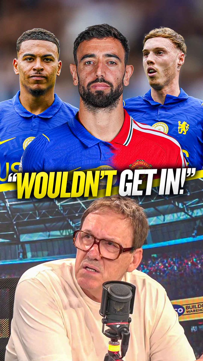 ⛔️ "There's certain clubs he wouldn't get in!" 🔵 "He wouldn't get in the Chelsea team... I'm going Palmer, Joao Pedro and Rogers!" Tony Cascarino rejects the claim #MUFC's Bruno Fernandes gets in every Premier League XI! 🤷♂️